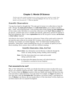 Chapter 3. Words Of Science Scientific Observations