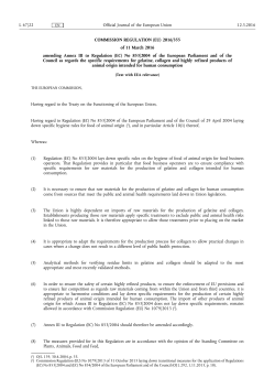 (EU) 2016/ 355 - The Food Safety Authority of Ireland