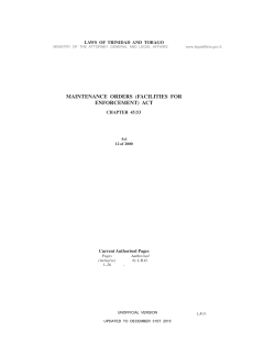 Maintenance Orders (Facilities For Enforcement) Act