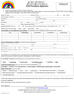 ASAP Application (English) - Give Every Child A Chance