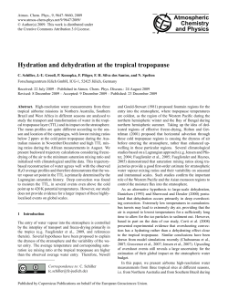 Hydration and dehydration at the tropical tropopause