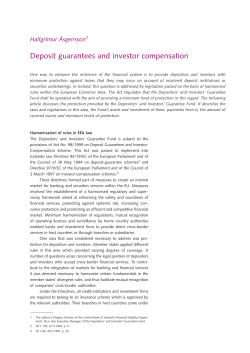 DGIC April 2005 - Icelandic Depositors` and Investors` Guarantee