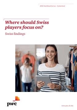 2016 Total Retail Survey &ndash; Switzerland