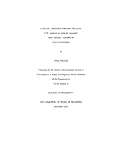 EUTECTIC DIFFUSION BRAZING PROCESS FOR JOINING