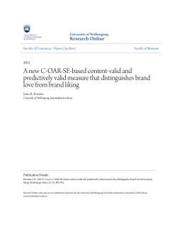 A new C-OAR-SE-based content-valid and