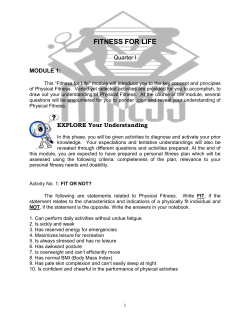 AM I A PHYSICALLY FIT INDIVIDUAL