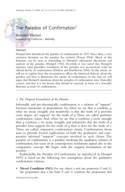 Paradox of Confirmation