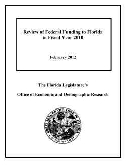 Review of Federal Funding to Florida in Fiscal Year 2010