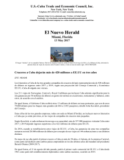 El Nuevo Herald - U.S.-Cuba Trade and Economic Council