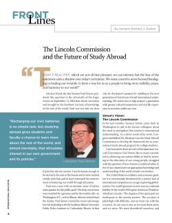 The Lincoln Commission and the Future of Study Abroad
