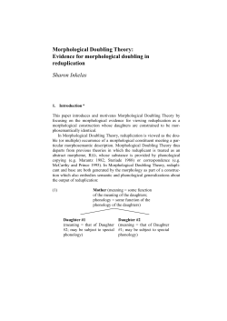 Morphological Doubling Theory