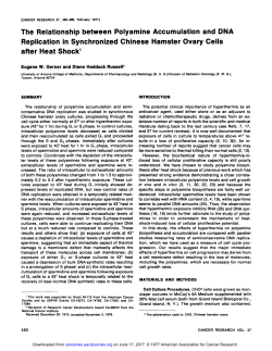 The Relationship between Polyamine Accumulation and DNA