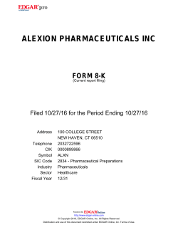 PDF - Alexion Pharmaceuticals, Inc.