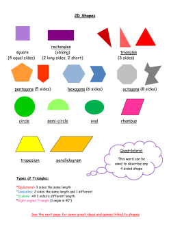 2D shapes - Barrs Court Primary School