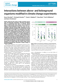Interactions between above- and belowground organisms modified