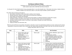 St. Bruno Uniform Policy