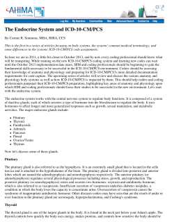 The Endocrine System and ICD-10