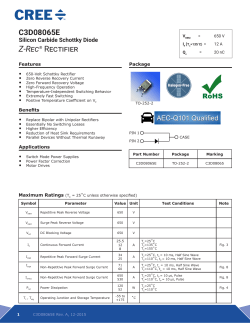 Cree C3D08065A Silicon Carbide Schottky Diode