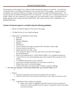 Scientist Facebook Project