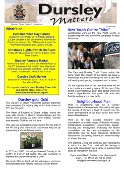 October 2014 Edition - Dursley Town Council