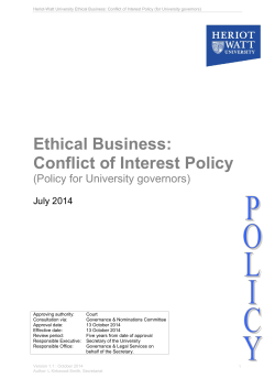 Conflict of Interest Policy - Heriot