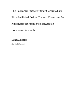 The Economic Impact of User-Generated and Firm