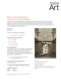 Torque and Calder`s Mobiles - Philadelphia Museum of Art