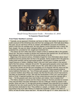 Small Group Discussion Guide &ndash; November 27, 2016