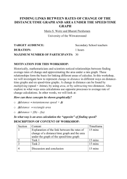 finding links between rates of change of the distance/time