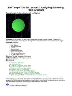 EM.Tempo Tutorial Lesson 2: Analyzing Scattering From A Sphere