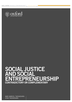 social justice and social entrepreneurship - Eureka
