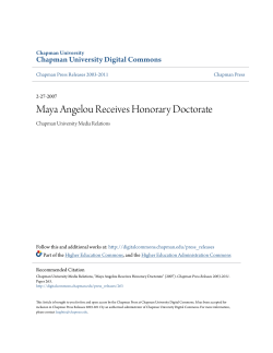 Maya Angelou Receives Honorary Doctorate