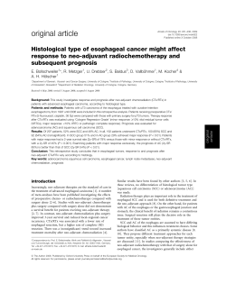 Histological type of esophageal cancer might affect response to neo