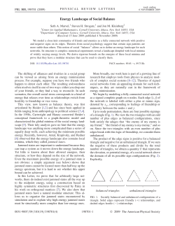 Energy Landscape of Social Balance