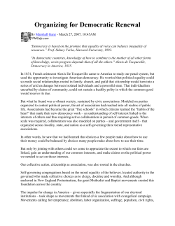 Organizing for Democratic Renewal