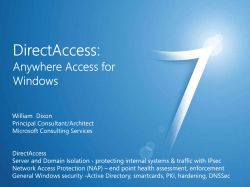 Live Demo &ndash; Windows 7/Server 2008 R2 DirectAccess