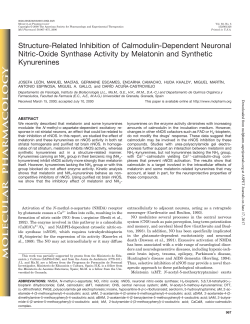 Structure-Related Inhibition of Calmodulin