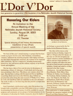 Newsletter-Summer, 2003