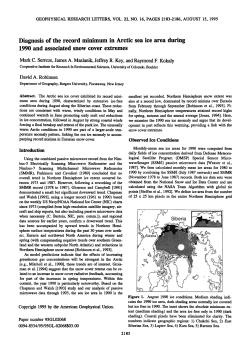 Diagnosis of the record minimum in Arctic sea ice area during 1990