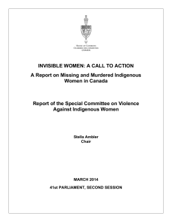 INVISIBLE WOMEN: A CALL TO ACTION A Report on Missing and