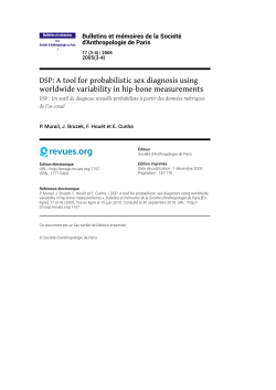 PDF 594k - Bulletins et m&eacute;moires de la Soci&eacute;t&eacute; d`Anthropologie de