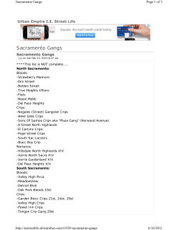 Sacramento Gangs - helpinggangyouth.com