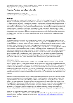 Futuring Fashion from Everyday Life