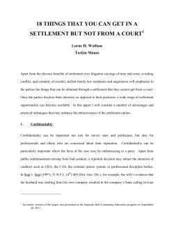 18 things that you can get in a settlement but not from a court