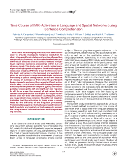 Time Course of fMRI-Activation in Language and