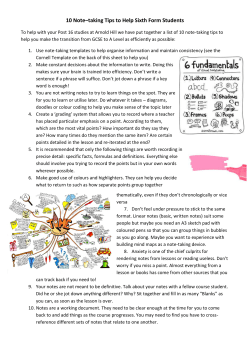 10 Note&ndash;taking Tips to Help Sixth Form Students