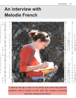 An interview with Melodie French