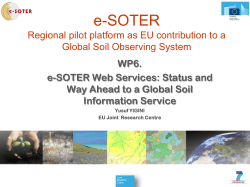 e-SOTER Regional pilot platform as EU contribution to a Global Soil