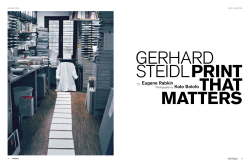 gerhard steidl print that mat- ters
