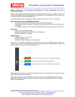 L Reversible Liquid Crystal Thermometers